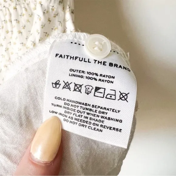 NWOT FAITHFULL THE BRAND Dulcia Smocked Bodice Mini Dress Size 4