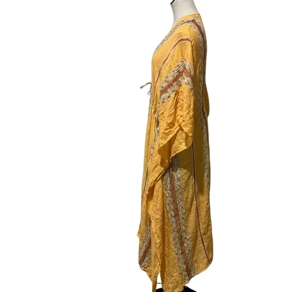 NWOT Free People *Emerald Coast Kimono* in Golden Rod ONE SIZE