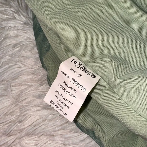 NWOT House of CB Sasha Strapless Dress Ivy Green Size XS