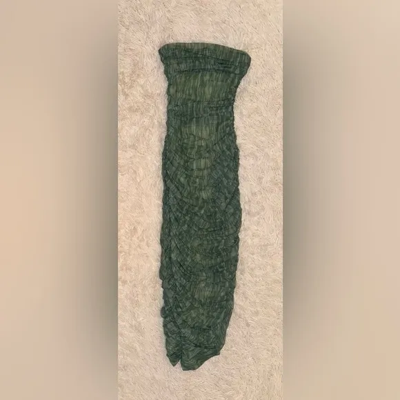 NWOT House of CB Sasha Strapless Dress Ivy Green Size XS