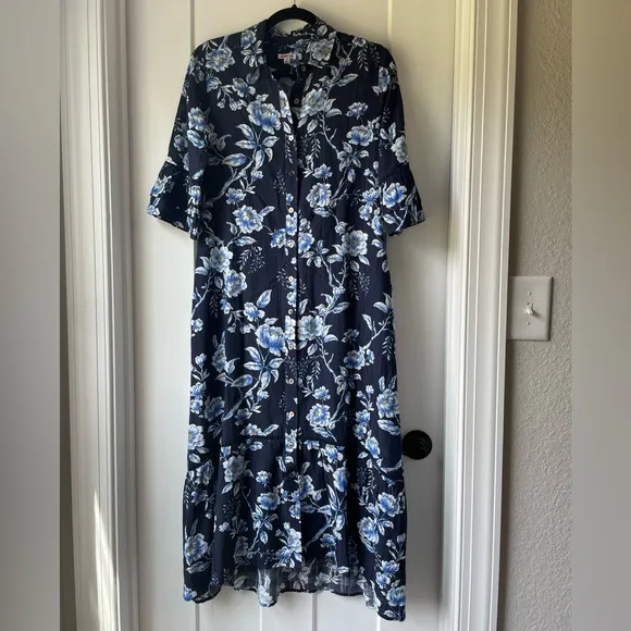 NWOT Johnny Was Magnolia Floral Ruffle Sleeve Maxi Dress Size XS