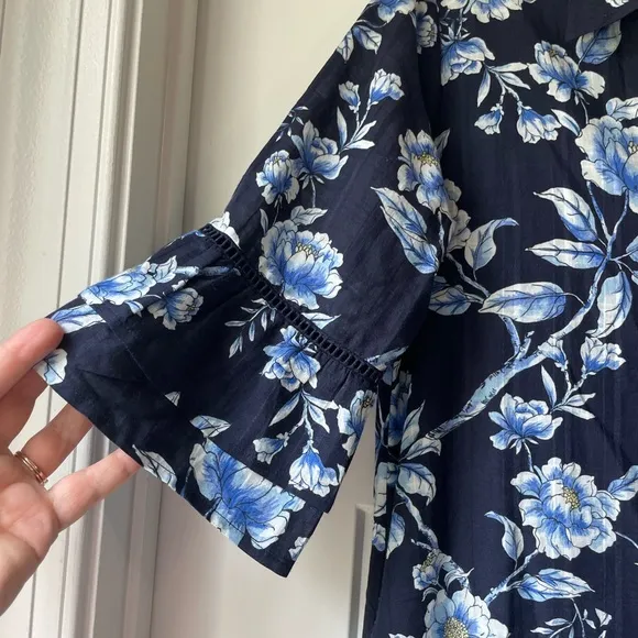 NWOT Johnny Was Magnolia Floral Ruffle Sleeve Maxi Dress Size XS