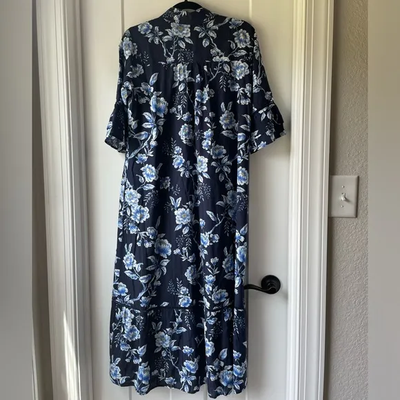 NWOT Johnny Was Magnolia Floral Ruffle Sleeve Maxi Dress Size XS