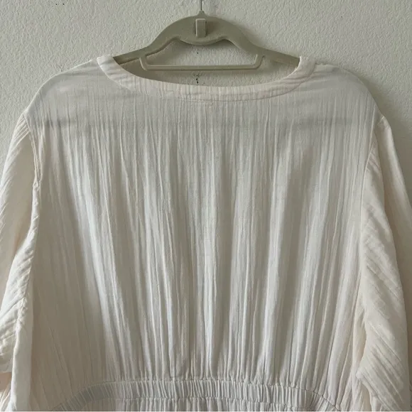 NWOT Pact 100% Organic Cotton Coastal Double Gauze Crossover Dress SZ XXXL