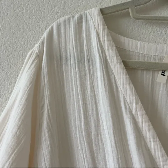 NWOT Pact 100% Organic Cotton Coastal Double Gauze Crossover Dress SZ XXXL