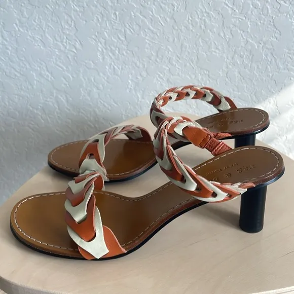 NWOT RAG &amp; BONE NWOB Infinity Mid Heel Camel Size 6 39 Leather Sandal Boho Chic