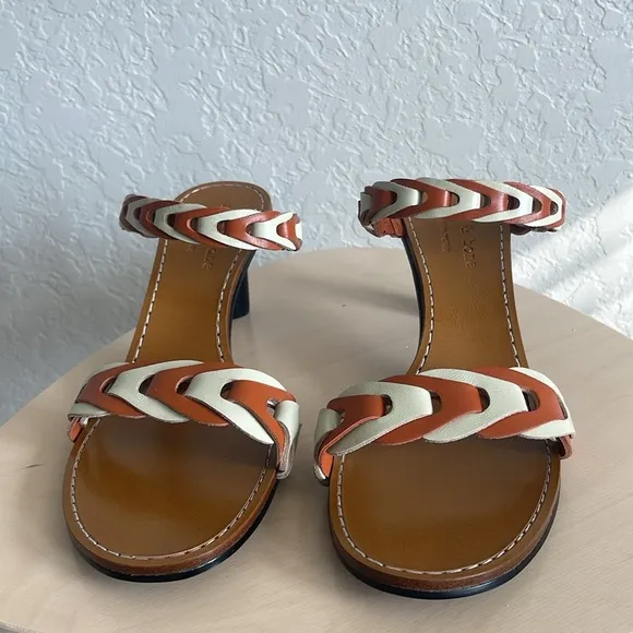 NWOT RAG &amp; BONE NWOB Infinity Mid Heel Camel Size 6 39 Leather Sandal Boho Chic