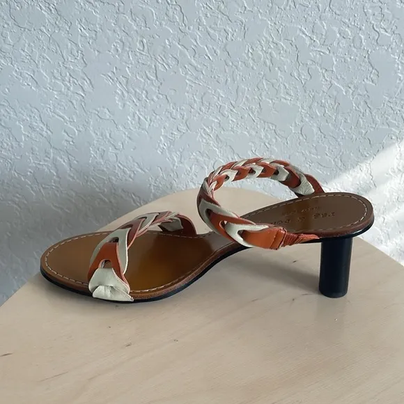 NWOT RAG &amp; BONE NWOB Infinity Mid Heel Camel Size 6 39 Leather Sandal Boho Chic