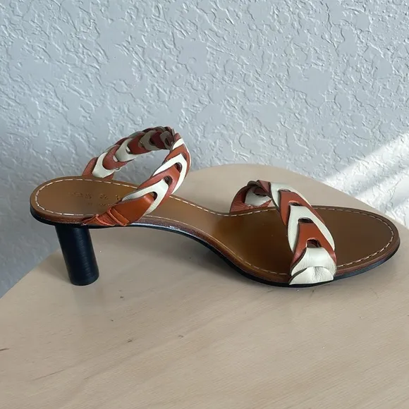 NWOT RAG &amp; BONE NWOB Infinity Mid Heel Camel Size 6 39 Leather Sandal Boho Chic