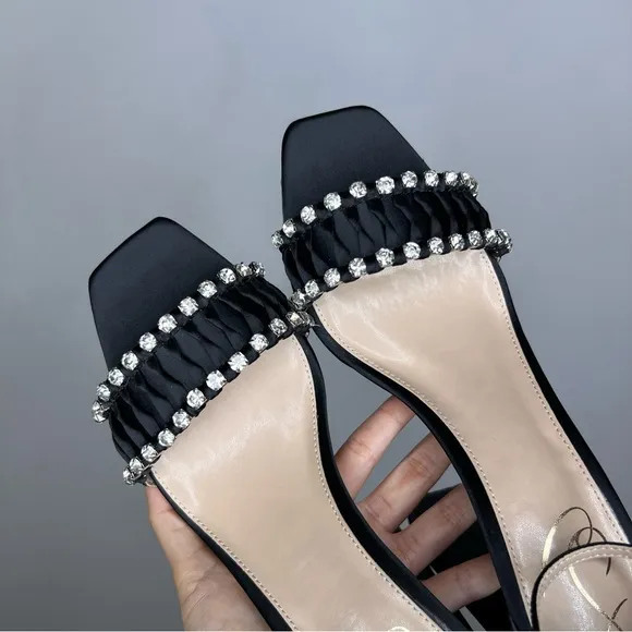 NWOT SAM EDELMAN Ninette Rhinestone Platform Sandals. Size 8