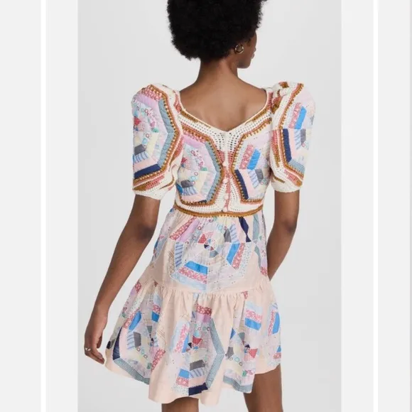 NWOT Sea New York Patchwork Quinn Crochet Top Mini Dress