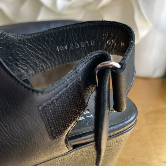 NWOT! Stuart Weitzman Platform Slingback Sandals in Black Calf Leather