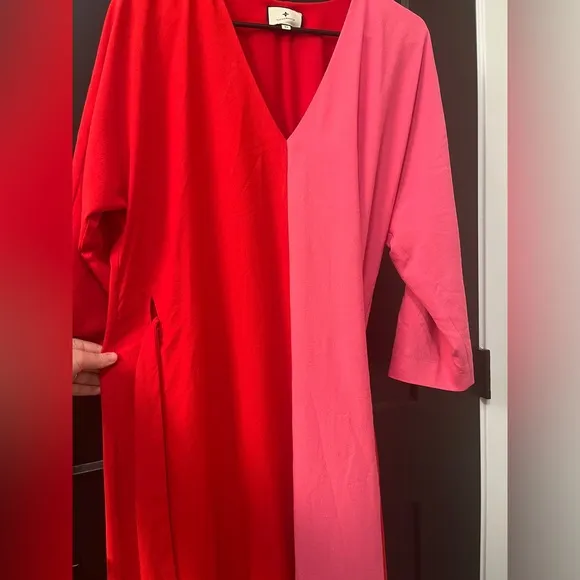 NWOT Tuckernuck x India Hicks Scarlet and Hot Pink Madame G Caftan Dress Size XS