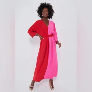 NWOT Tuckernuck x India Hicks Scarlet and Hot Pink Madame G Caftan Dress Size XS
