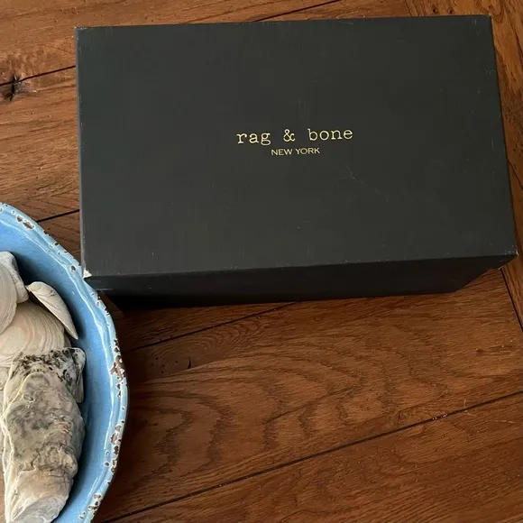 NWT $395 rag &amp; bone | Calla | Suede Wedge Sandals in Black | Size 9.5