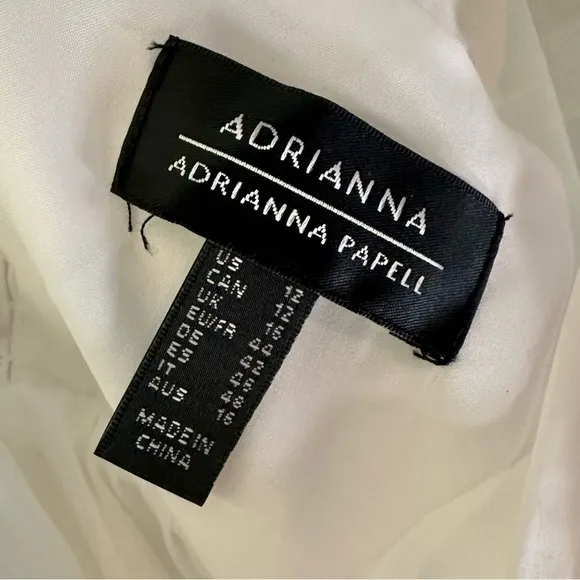 NWT Adrianna Papell Puff Short Sleeve Eyelet Dress with Empire Waist Ivory