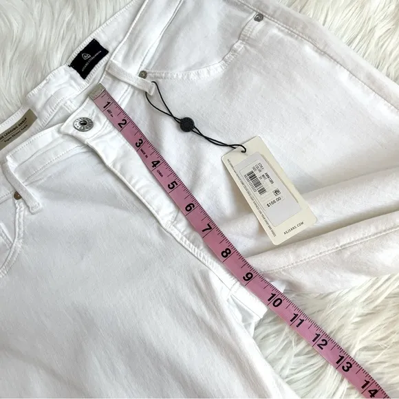 NWT Adriano Goldschmied White “The Legging Ankle” Super Skinny Jeans