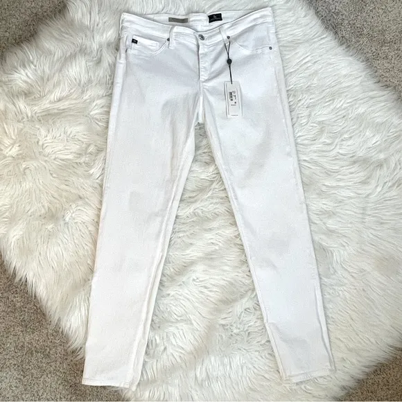 NWT Adriano Goldschmied White “The Legging Ankle” Super Skinny Jeans