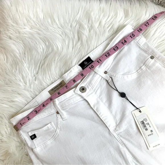 NWT Adriano Goldschmied White “The Legging Ankle” Super Skinny Jeans