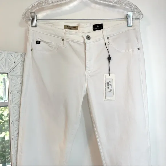 NWT Adriano Goldschmied White “The Legging Ankle” Super Skinny Jeans
