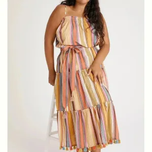 NWT Anthropologie Feliza tiered midi dress.Size MP