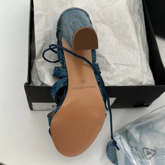 NWT Banana Republic Eryn blue heels, upper leather hello sole mate size 8