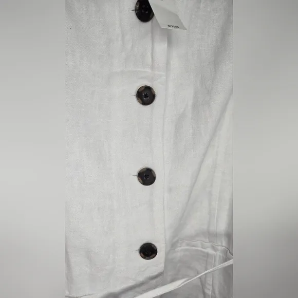 NWT Banana Republic Linen-Blend Button-Front Mini Dress - Size M