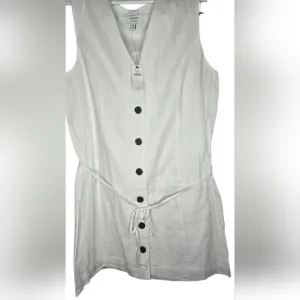 NWT Banana Republic Linen-Blend Button-Front Mini Dress - Size M