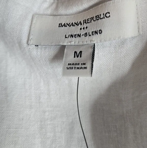 NWT Banana Republic Linen-Blend Button-Front Mini Dress - Size M