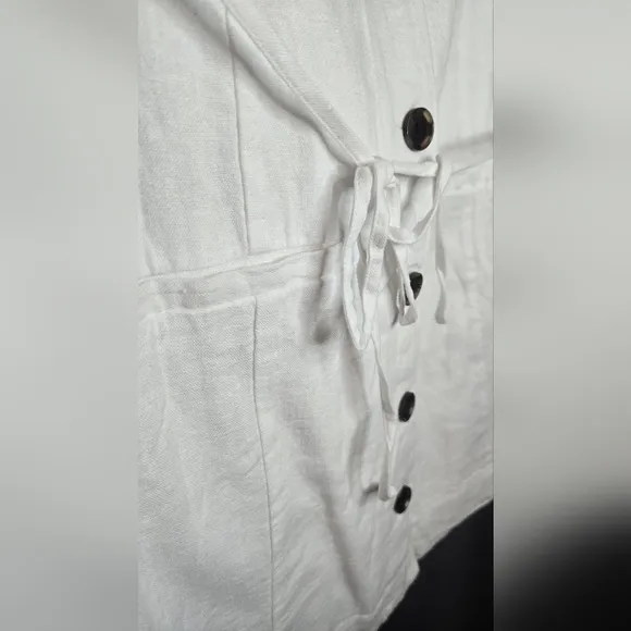 NWT Banana Republic Linen-Blend Button-Front Mini Dress - Size M