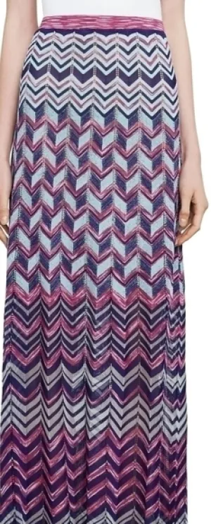 NWT BCBG Vida Marled Maxi Skirt in Magenta