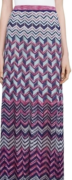 NWT BCBG Vida Marled Maxi Skirt in Magenta
