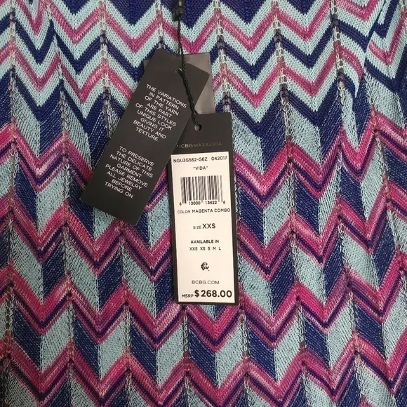 NWT BCBG Vida Marled Maxi Skirt in Magenta