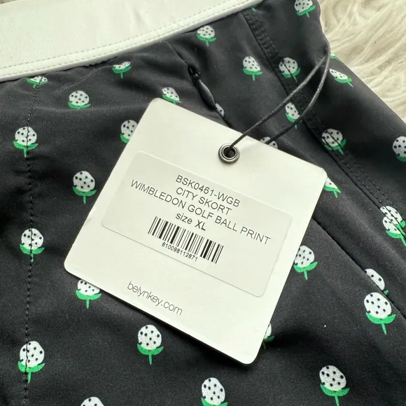 NWT Belyn Key Wimbledon Golf Ball City Skort