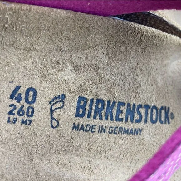 NWT Birkenstock Gizeh Women’s Python Dark Fuchsia Sandals Size 9 Germany