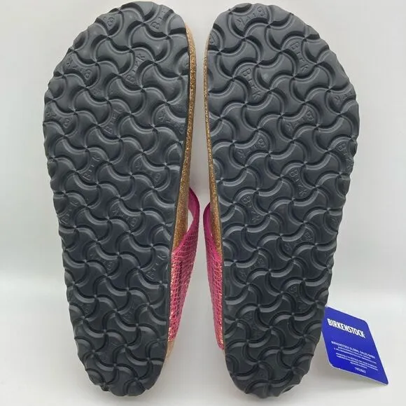 NWT Birkenstock Gizeh Women’s Python Dark Fuchsia Sandals Size 9 Germany