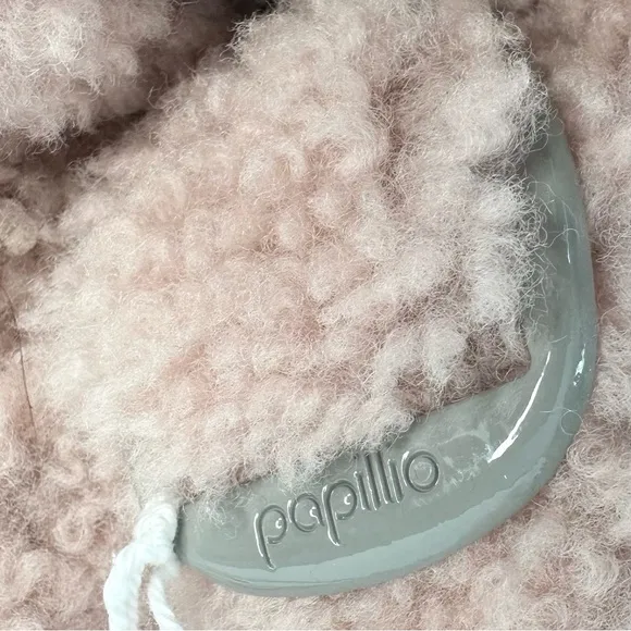 NWT Birkenstock Papillio Arizona Big Buckle Shearling fuzzy sandal pink 36/5