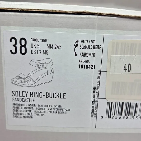 NWT Birkenstock Women's Papillio Soley Sandcastle Wedge Sandals