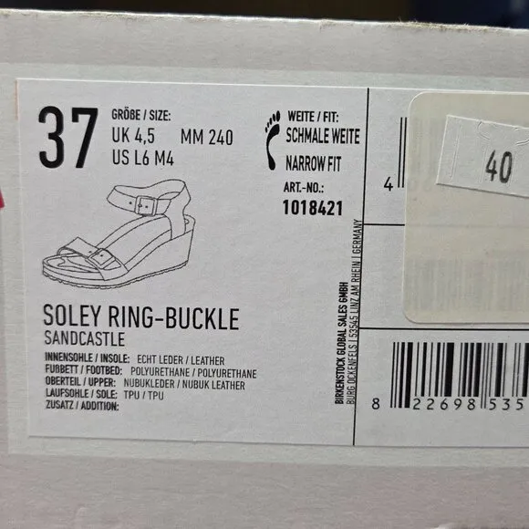 NWT Birkenstock Women's Papillio Soley Sandcastle Wedge Sandals