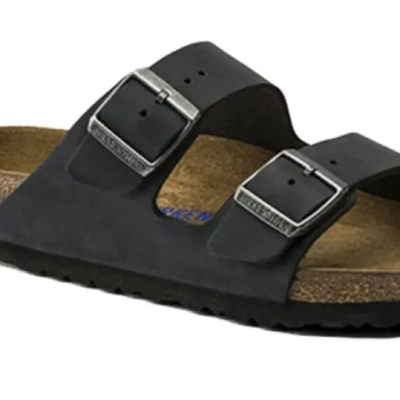 NWT Birkenstock Arizona Soft Footbed Smooth Leather Sandals 39 L-8 M-6
