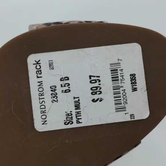 NWT COLE HAAN Snakeskin Leather Wedge Sandals