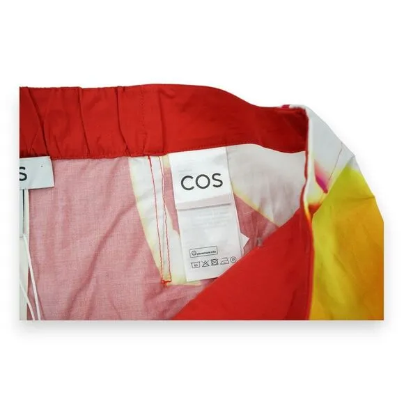 NWT COS Women's Elastic Shorts Multicolor Red Yellow White Size‎ 6 MSRP $120