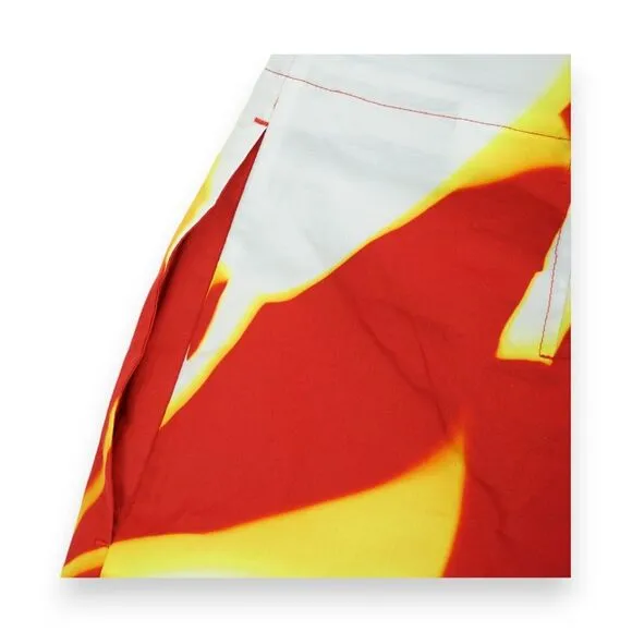 NWT COS Women's Elastic Shorts Multicolor Red Yellow White Size‎ 6 MSRP $120