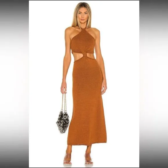 NWT Cult Gaia Cameron Knit in Amber Large Revolve