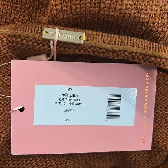 NWT Cult Gaia Cameron Knit in Amber Large Revolve