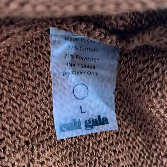NWT Cult Gaia Cameron Knit in Amber Large Revolve