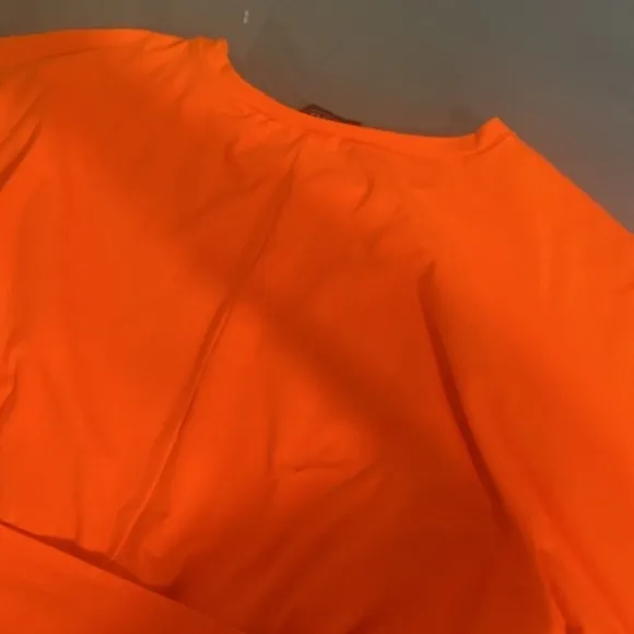 NWT Eloquii Orange Midi Dress with Ruching Size 16