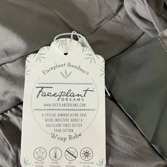 NWT Faceplant Dreams Bamboo Kimono Robe size L/XL in Earl Grey