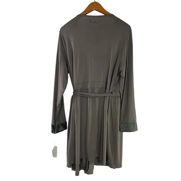 NWT Faceplant Dreams Bamboo Kimono Robe size L/XL in Earl Grey