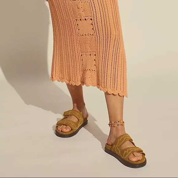 NWT Free People Rooney Footbed Sandals in Tan, Sz. 38/8
